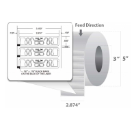 RFID UHF TT etikete, 73x17mm, Monza5, 1000 etiket/kolutu, cena za kolut