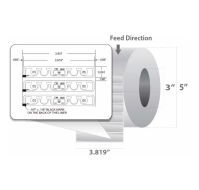 RFID UHF TT etikete, 97x15mm,Short Dipole w/Monza4D, 1000 etiket/kolutu, cena za kolut